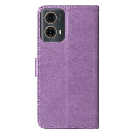Stand Case for Motorola Moto G85 5G / S50 Neo 5G Butterfly Floral Imprint Wallet Leather Phone Cover