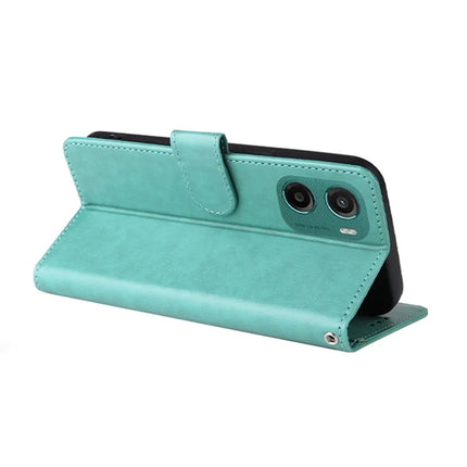 For Motorola Moto G05 4G  /  E15 4G Leather Case Butterfly Floral Imprint Wallet Stand Cover