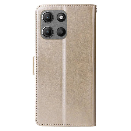 Stand Case for Motorola Moto G15 4G / G15 Power 4G Butterfly Floral Imprint Wallet Leather Phone Cover