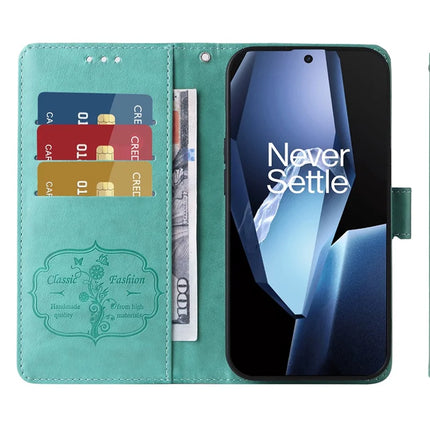 Leather Case For OnePlus 13R 5G  /  Ace 5 5G  /  Ace 5 Pro 5G Butterfly Floral Imprint Wallet Stand Cover