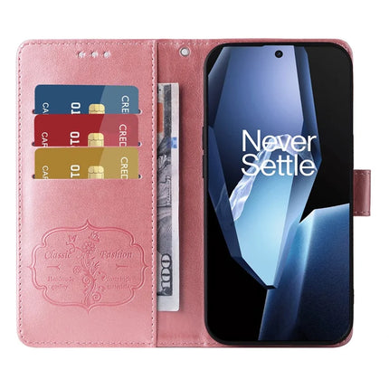Leather Case For OnePlus 13R 5G  /  Ace 5 5G  /  Ace 5 Pro 5G Butterfly Floral Imprint Wallet Stand Cover