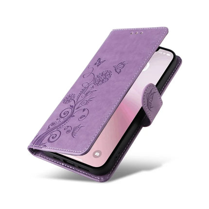 For iPhone 16e Case Butterfly Floral Imprint Wallet Stand Leather Phone Cover
