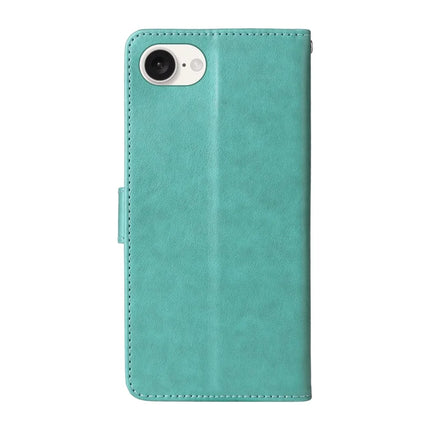For iPhone 16e Case Butterfly Floral Imprint Wallet Stand Leather Phone Cover