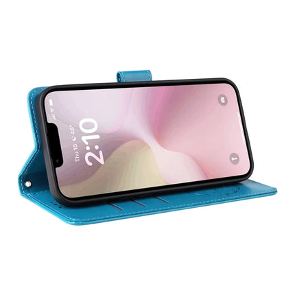 For iPhone 16e Case Butterfly Floral Imprint Wallet Stand Leather Phone Cover