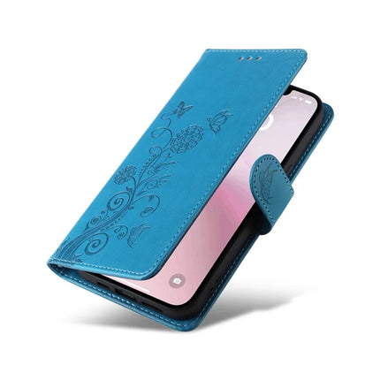 For iPhone 16e Case Butterfly Floral Imprint Wallet Stand Leather Phone Cover