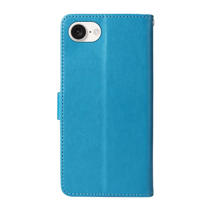 For iPhone 16e Case Butterfly Floral Imprint Wallet Stand Leather Phone Cover