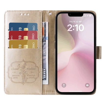For iPhone 16e Case Butterfly Floral Imprint Wallet Stand Leather Phone Cover