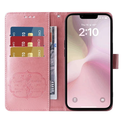 For iPhone 16e Case Butterfly Floral Imprint Wallet Stand Leather Phone Cover