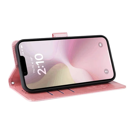 For iPhone 16e Case Butterfly Floral Imprint Wallet Stand Leather Phone Cover