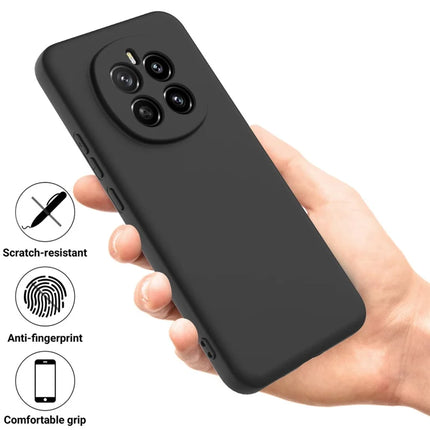 For Honor Magic7 5G Liquid Silicone Case Phone Back Cover with Hand Strap