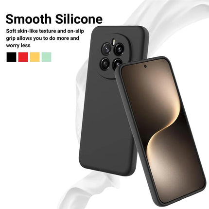 For Honor Magic7 5G Liquid Silicone Case Phone Back Cover with Hand Strap