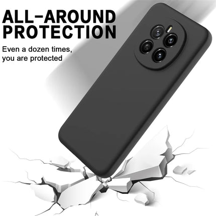 For Honor Magic7 5G Liquid Silicone Case Phone Back Cover with Hand Strap