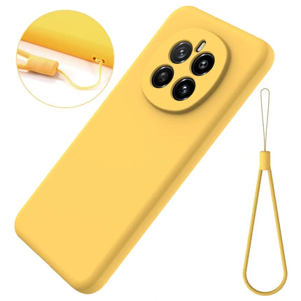 For Honor Magic7 5G Liquid Silicone Case Phone Back Cover with Hand Strap
