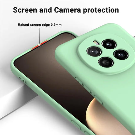 For Honor Magic7 5G Liquid Silicone Case Phone Back Cover with Hand Strap