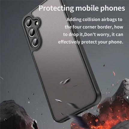 For Samsung Galaxy A16 5G / A16 4G Phone Case Drop Proof Airbags Frosted Translucent PC + TPU Back Cover