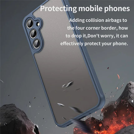 For Samsung Galaxy A16 5G / A16 4G Phone Case Drop Proof Airbags Frosted Translucent PC + TPU Back Cover
