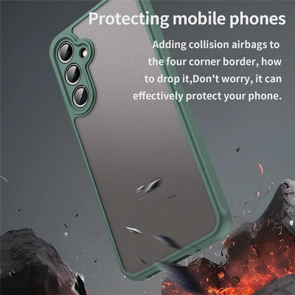 For Samsung Galaxy A16 5G / A16 4G Phone Case Drop Proof Airbags Frosted Translucent PC + TPU Back Cover