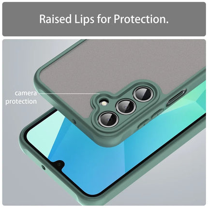 For Samsung Galaxy A16 5G / A16 4G Phone Case Drop Proof Airbags Frosted Translucent PC + TPU Back Cover