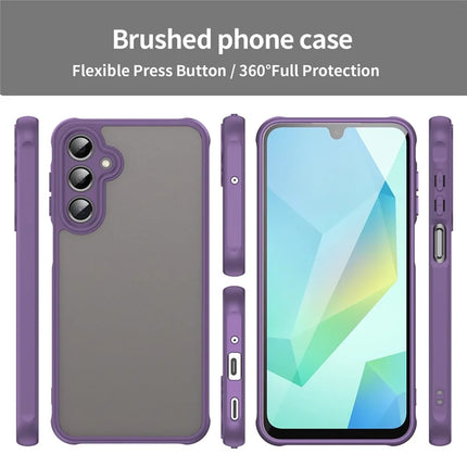 For Samsung Galaxy A16 5G / A16 4G Phone Case Drop Proof Airbags Frosted Translucent PC + TPU Back Cover