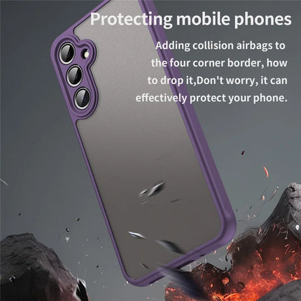 For Samsung Galaxy A16 5G / A16 4G Phone Case Drop Proof Airbags Frosted Translucent PC + TPU Back Cover