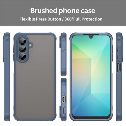 For Samsung Galaxy A26 5G Phone Case Drop Proof Airbags Frosted Translucent PC + TPU Back Cover