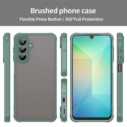 For Samsung Galaxy A26 5G Phone Case Drop Proof Airbags Frosted Translucent PC + TPU Back Cover