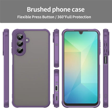 For Samsung Galaxy A26 5G Phone Case Drop Proof Airbags Frosted Translucent PC + TPU Back Cover
