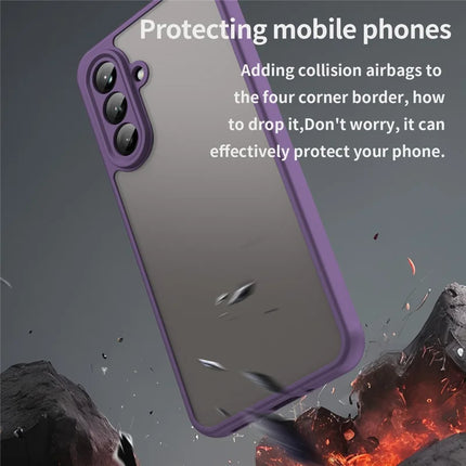 For Samsung Galaxy A26 5G Phone Case Drop Proof Airbags Frosted Translucent PC + TPU Back Cover