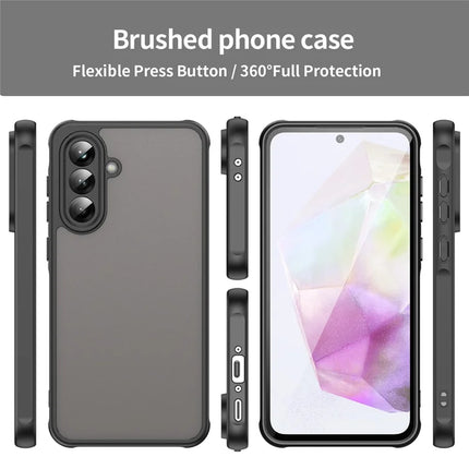 For Samsung Galaxy A36 5G Phone Case Drop Proof Airbags Frosted Translucent PC + TPU Back Cover