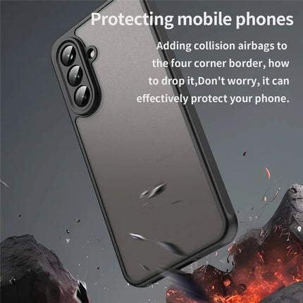 For Samsung Galaxy A36 5G Phone Case Drop Proof Airbags Frosted Translucent PC + TPU Back Cover