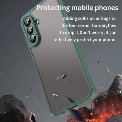 For Samsung Galaxy A36 5G Phone Case Drop Proof Airbags Frosted Translucent PC + TPU Back Cover