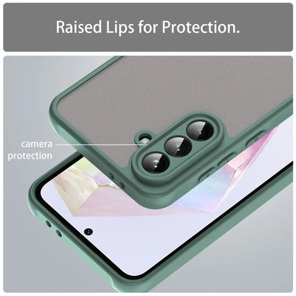 For Samsung Galaxy A36 5G Phone Case Drop Proof Airbags Frosted Translucent PC + TPU Back Cover