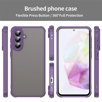 For Samsung Galaxy A36 5G Phone Case Drop Proof Airbags Frosted Translucent PC + TPU Back Cover