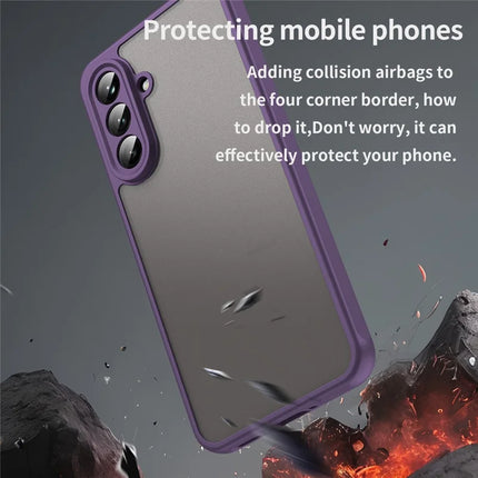 For Samsung Galaxy A36 5G Phone Case Drop Proof Airbags Frosted Translucent PC + TPU Back Cover