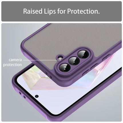 For Samsung Galaxy A36 5G Phone Case Drop Proof Airbags Frosted Translucent PC + TPU Back Cover