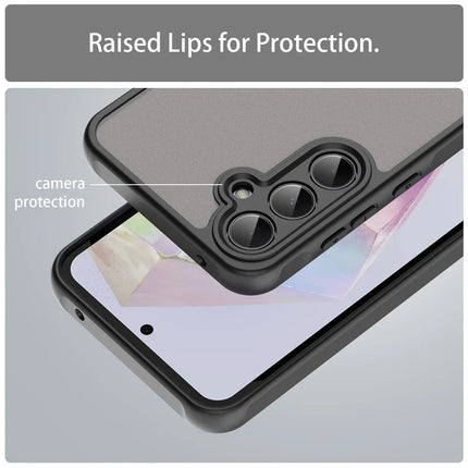 For Samsung Galaxy A35 5G Phone Case Drop Proof Airbags Frosted Translucent PC + TPU Back Cover
