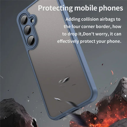 For Samsung Galaxy A35 5G Phone Case Drop Proof Airbags Frosted Translucent PC + TPU Back Cover