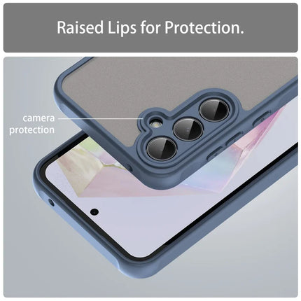 For Samsung Galaxy A35 5G Phone Case Drop Proof Airbags Frosted Translucent PC + TPU Back Cover