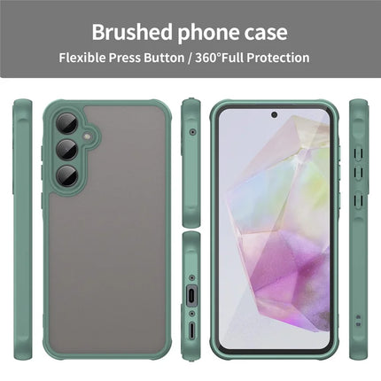 For Samsung Galaxy A35 5G Phone Case Drop Proof Airbags Frosted Translucent PC + TPU Back Cover