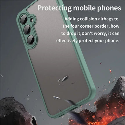 For Samsung Galaxy A35 5G Phone Case Drop Proof Airbags Frosted Translucent PC + TPU Back Cover