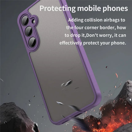 For Samsung Galaxy A35 5G Phone Case Drop Proof Airbags Frosted Translucent PC + TPU Back Cover