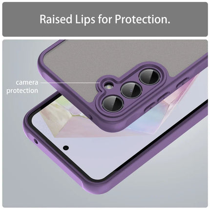 For Samsung Galaxy A35 5G Phone Case Drop Proof Airbags Frosted Translucent PC + TPU Back Cover