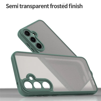 For Samsung Galaxy A55 5G Phone Case Drop Proof Airbags Frosted Translucent PC + TPU Back Cover