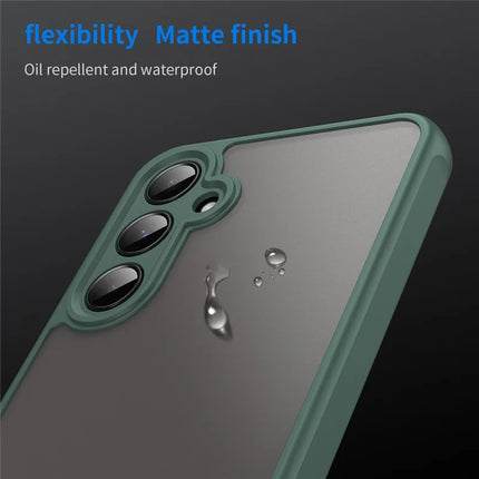 For Samsung Galaxy A55 5G Phone Case Drop Proof Airbags Frosted Translucent PC + TPU Back Cover