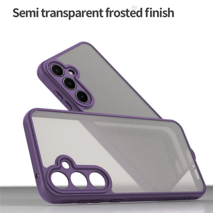 For Samsung Galaxy A55 5G Phone Case Drop Proof Airbags Frosted Translucent PC + TPU Back Cover