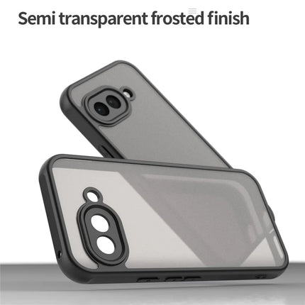 For Google Pixel 9a Phone Case Drop Proof Airbags Frosted Translucent PC + TPU Back Cover
