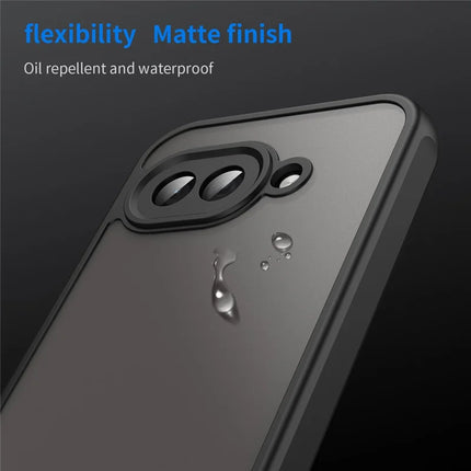 For Google Pixel 9a Phone Case Drop Proof Airbags Frosted Translucent PC + TPU Back Cover
