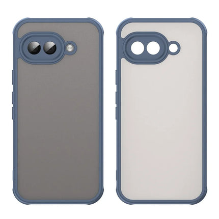 For Google Pixel 9a Phone Case Drop Proof Airbags Frosted Translucent PC + TPU Back Cover
