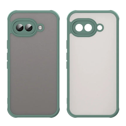 For Google Pixel 9a Phone Case Drop Proof Airbags Frosted Translucent PC + TPU Back Cover