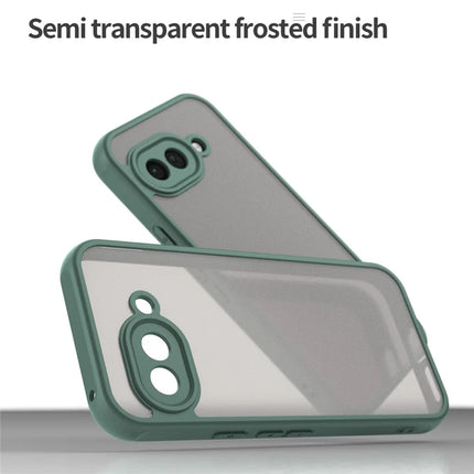For Google Pixel 9a Phone Case Drop Proof Airbags Frosted Translucent PC + TPU Back Cover